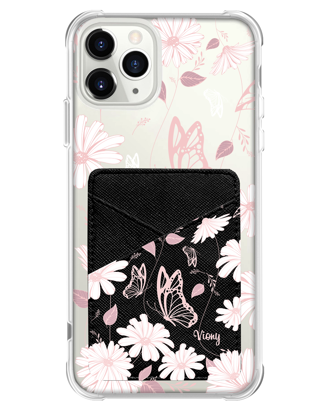 iPhone Phone Wallet Case - Butterfly & Daisy