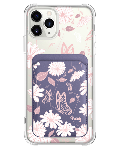 iPhone Magnetic Wallet Case - Butterfly & Daisy