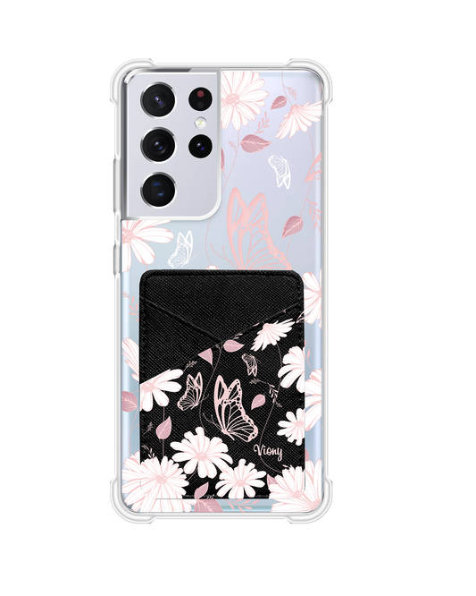 Android Phone Wallet Case - Butterfly & Daisy
