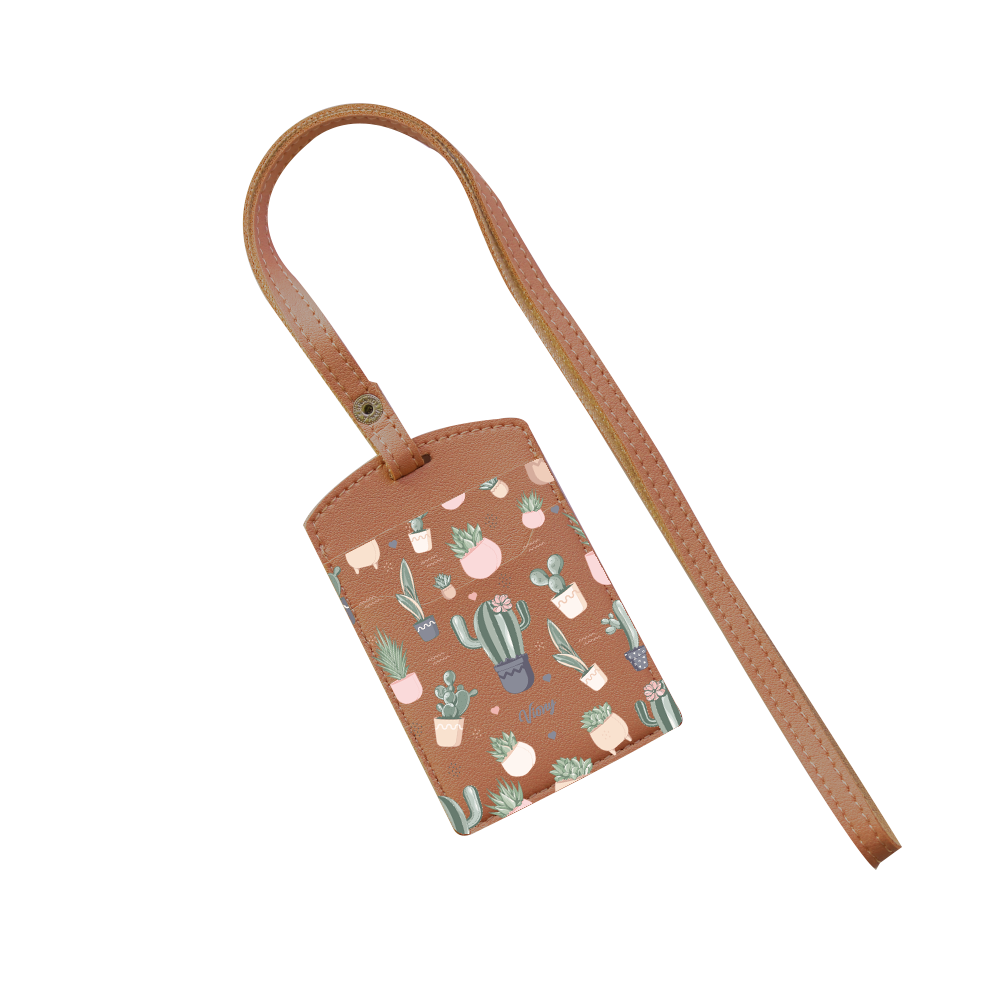 Vegan Leather Lanyard - Cactus 2.0