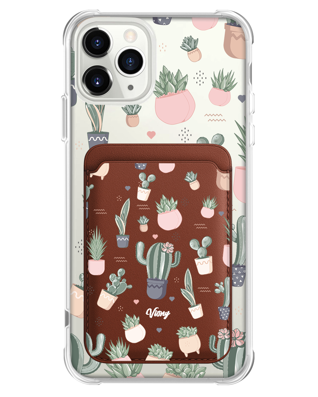 iPhone Magnetic Wallet Case - Cactus 2.0