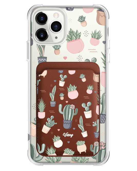 iPhone Magnetic Wallet Case - Cactus 2.0