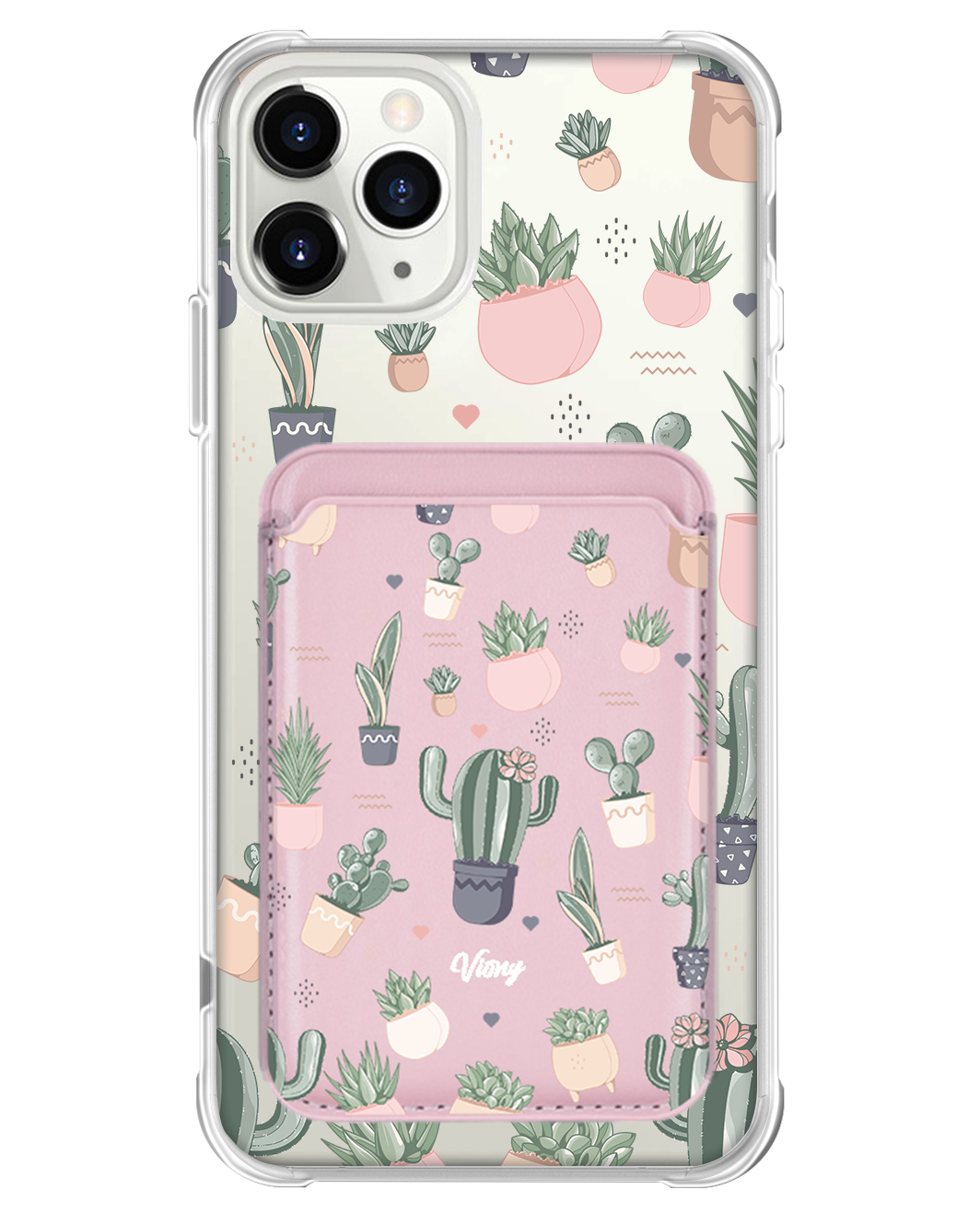 iPhone Magnetic Wallet Case - Cactus 2.0