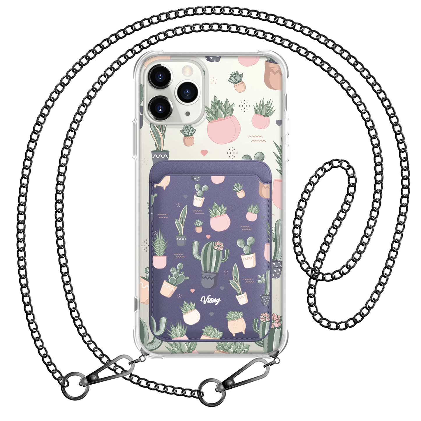 iPhone Magnetic Wallet Case - Cactus 2.0