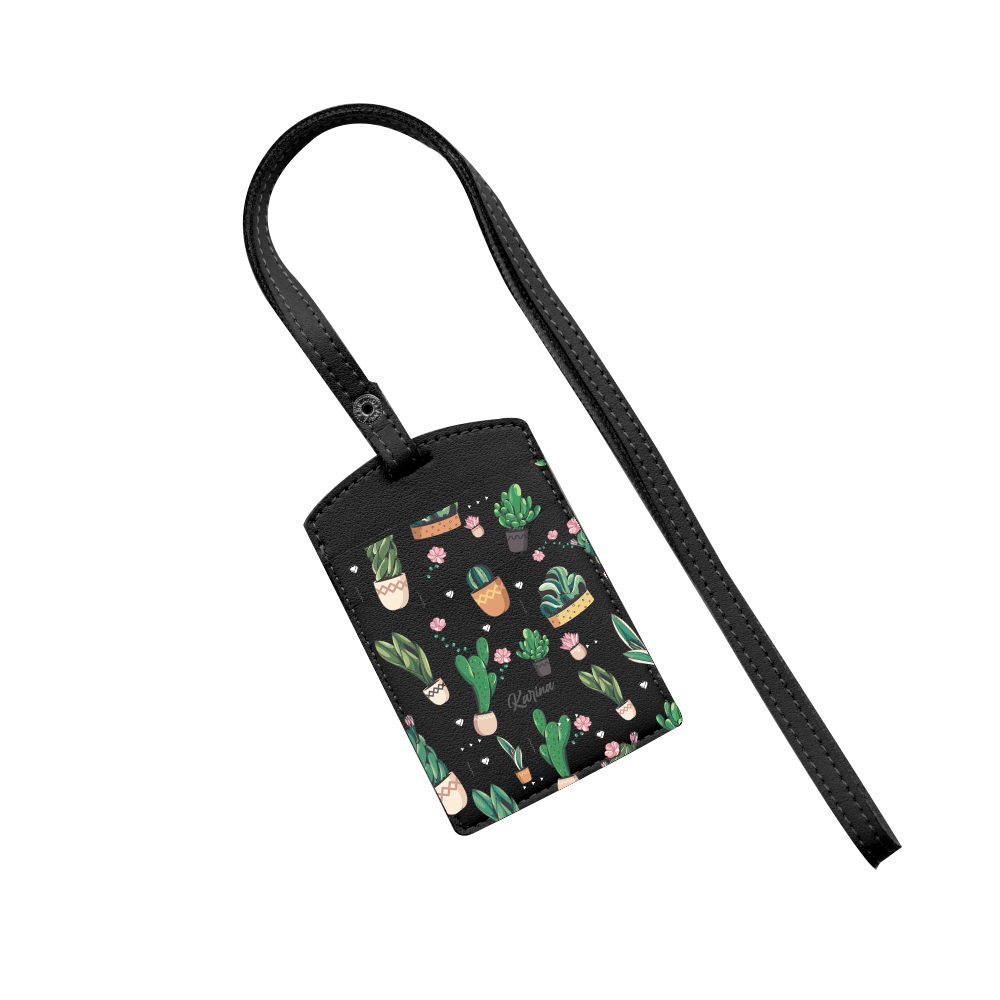 Vegan Leather Lanyard - Cactus 3.0