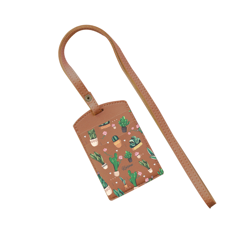 Vegan Leather Lanyard - Cactus 3.0