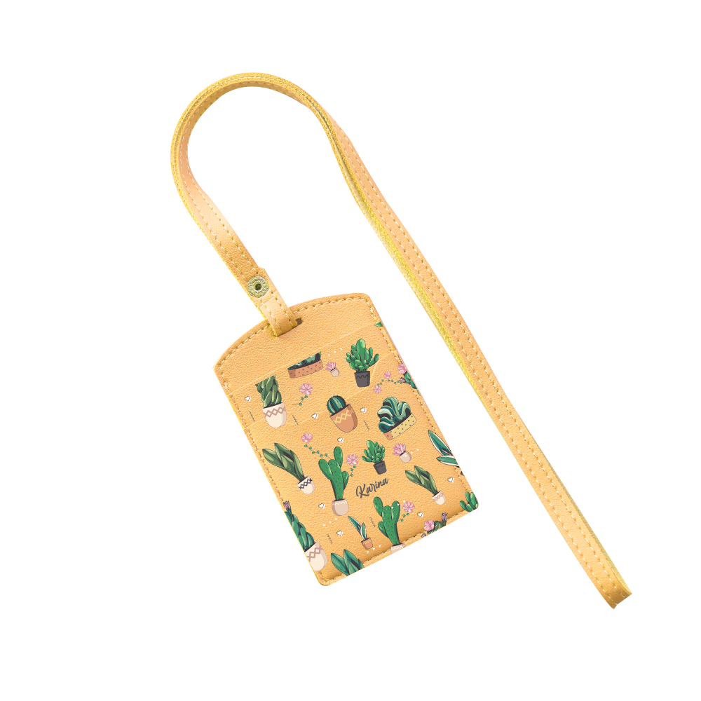 Vegan Leather Lanyard - Cactus 3.0