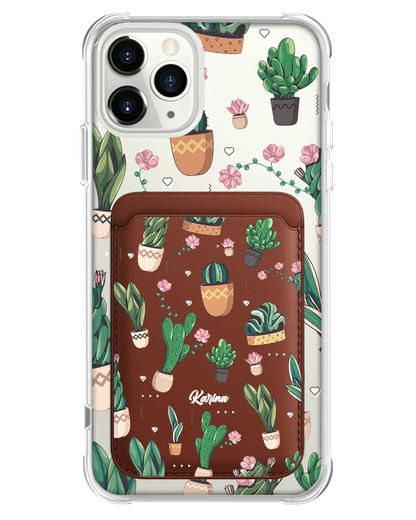 iPhone Magnetic Wallet Case - Cactus 3.0