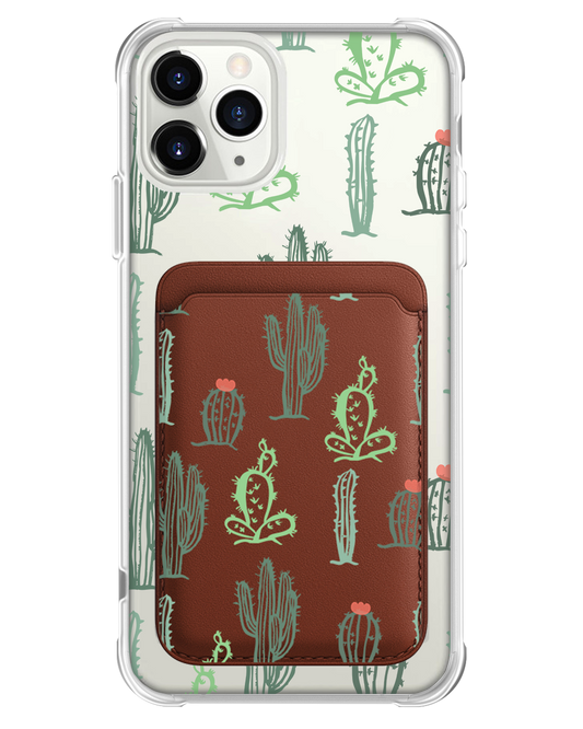 iPhone Magnetic Wallet Case - Cactus