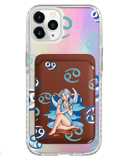 iPhone Magnetic Wallet Holo Case - Cancer