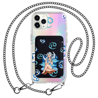 iPhone Magnetic Wallet Holo Case - Cancer