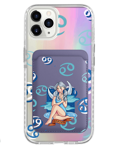 iPhone Magnetic Wallet Holo Case - Cancer
