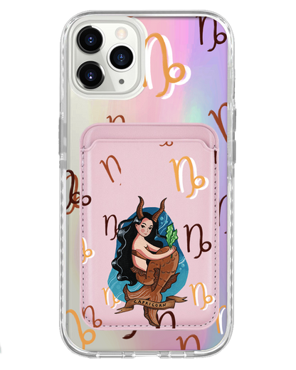 iPhone Magnetic Wallet Holo Case - Capricorn