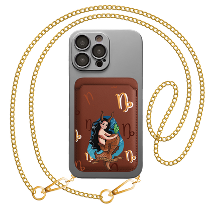 iPhone Magnetic Wallet Silicone Case - Capricorn