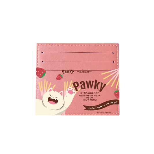 6 Slots Card Holder - Pawky Cat