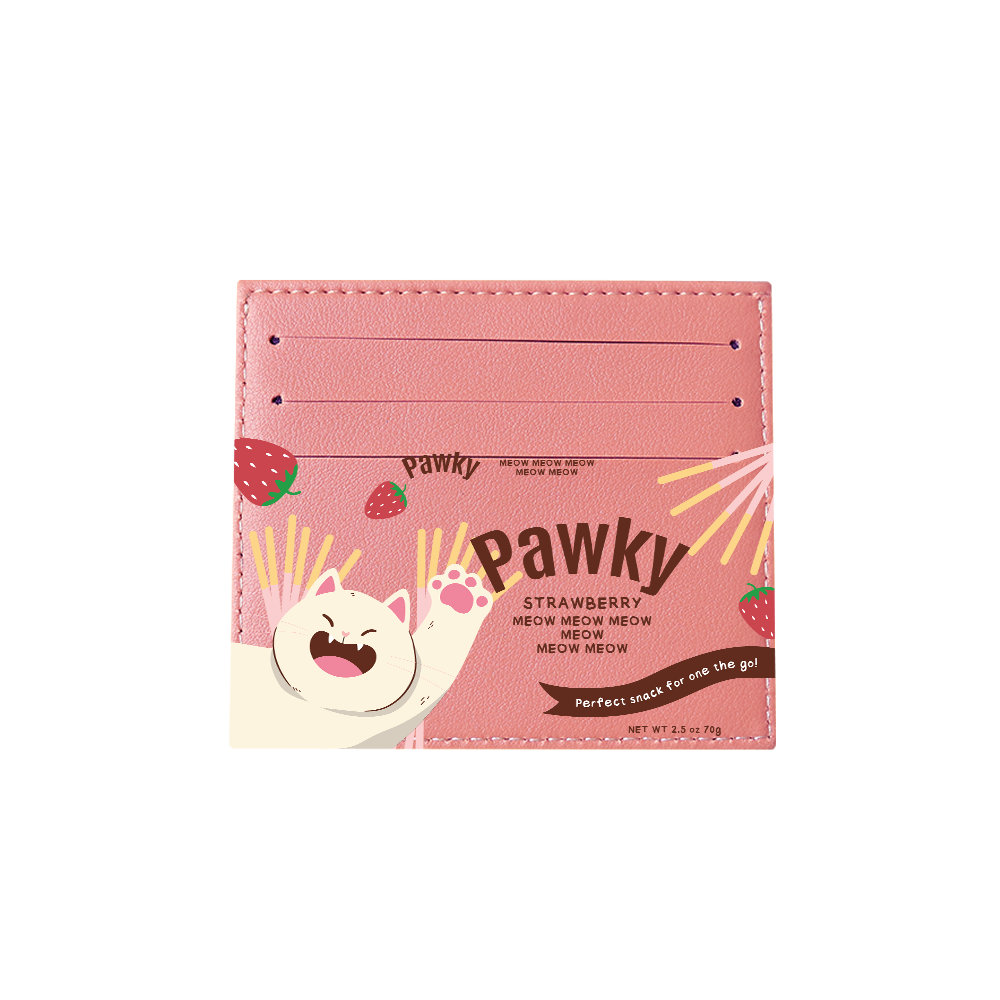 6 Slots Card Holder - Pawky Cat