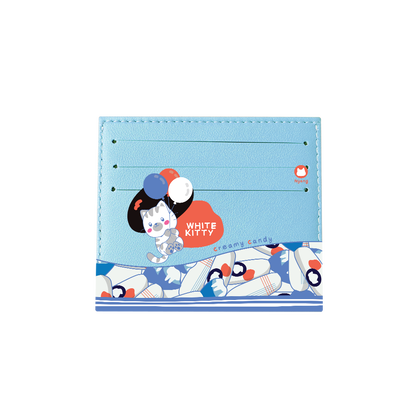 6 Slots Card Holder - White Kitty