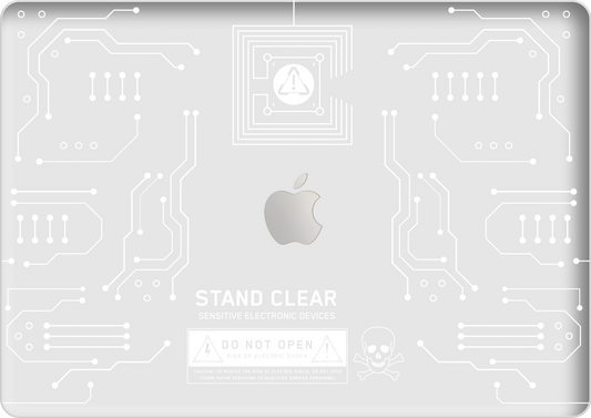 Macbook Snap Case - Circuit White