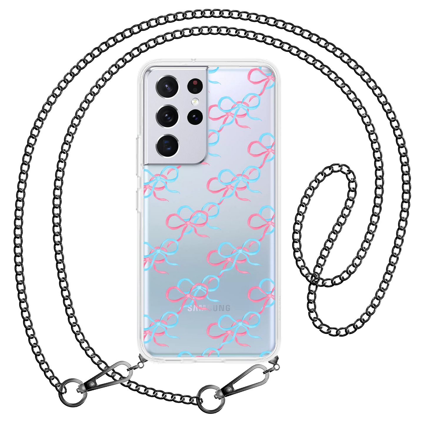 Android Rearguard Hybrid Case - Coquette Pink & Blue Bow