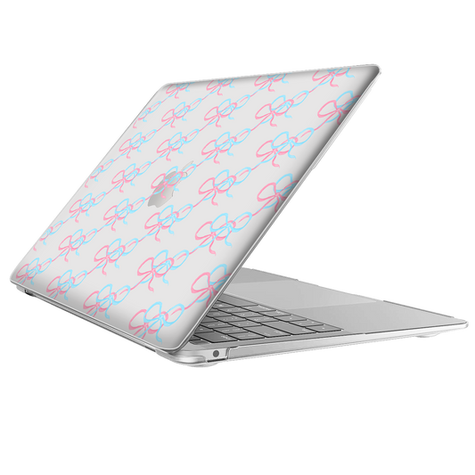 MacBook Snap Case - Coquette Pink & Blue Bow