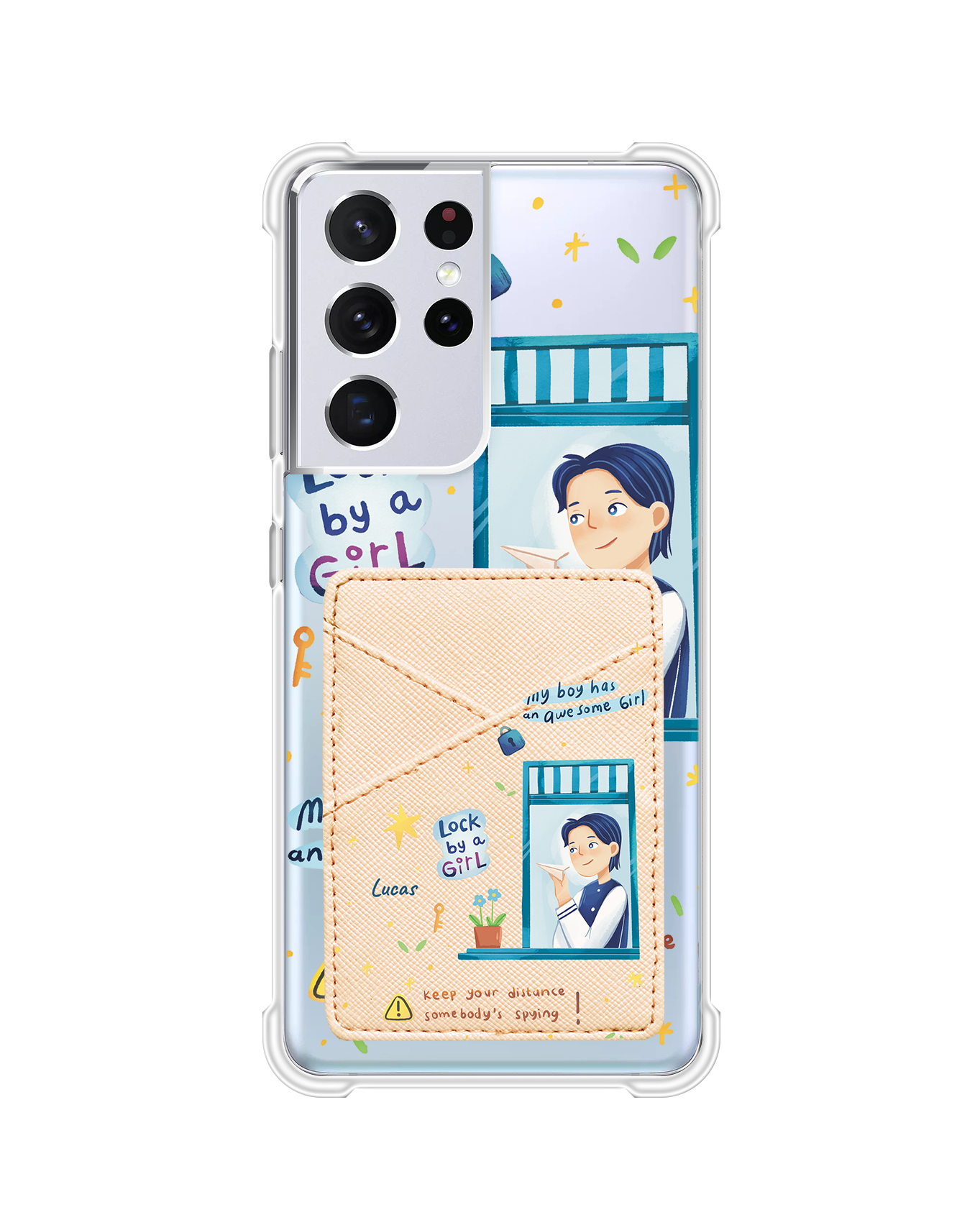 Android Phone Wallet Case - Crush Boy (Couple Case)