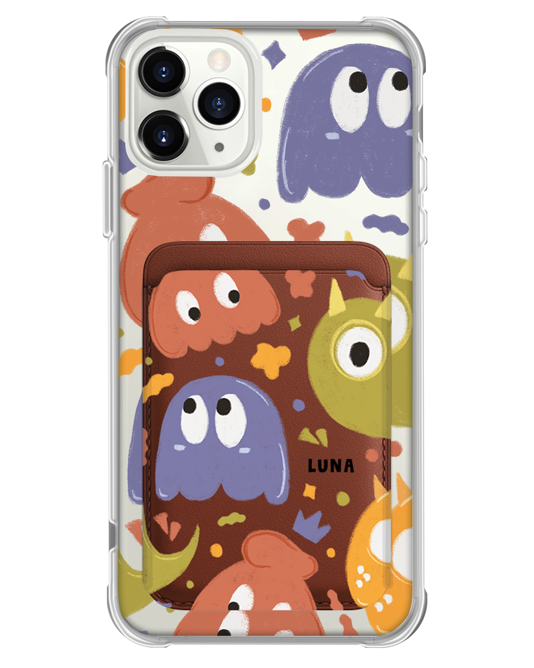 iPhone Magnetic Wallet Case - Cute Monster 1.0