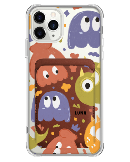 iPhone Magnetic Wallet Case - Cute Monster 1.0