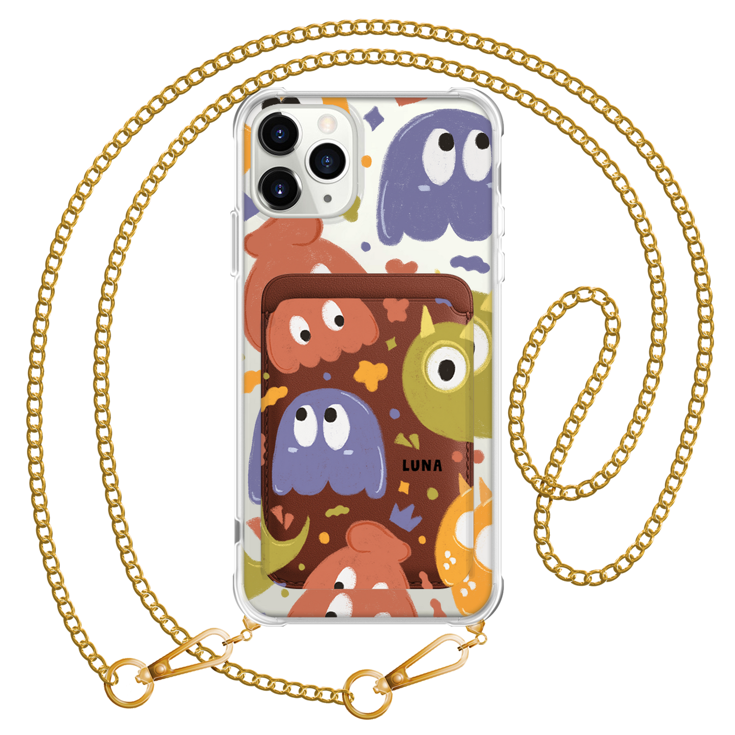 iPhone Magnetic Wallet Case - Cute Monster 1.0