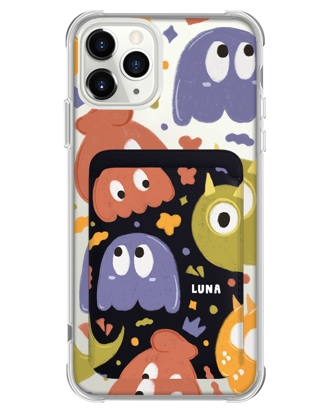 iPhone Magnetic Wallet Case - Cute Monster 1.0