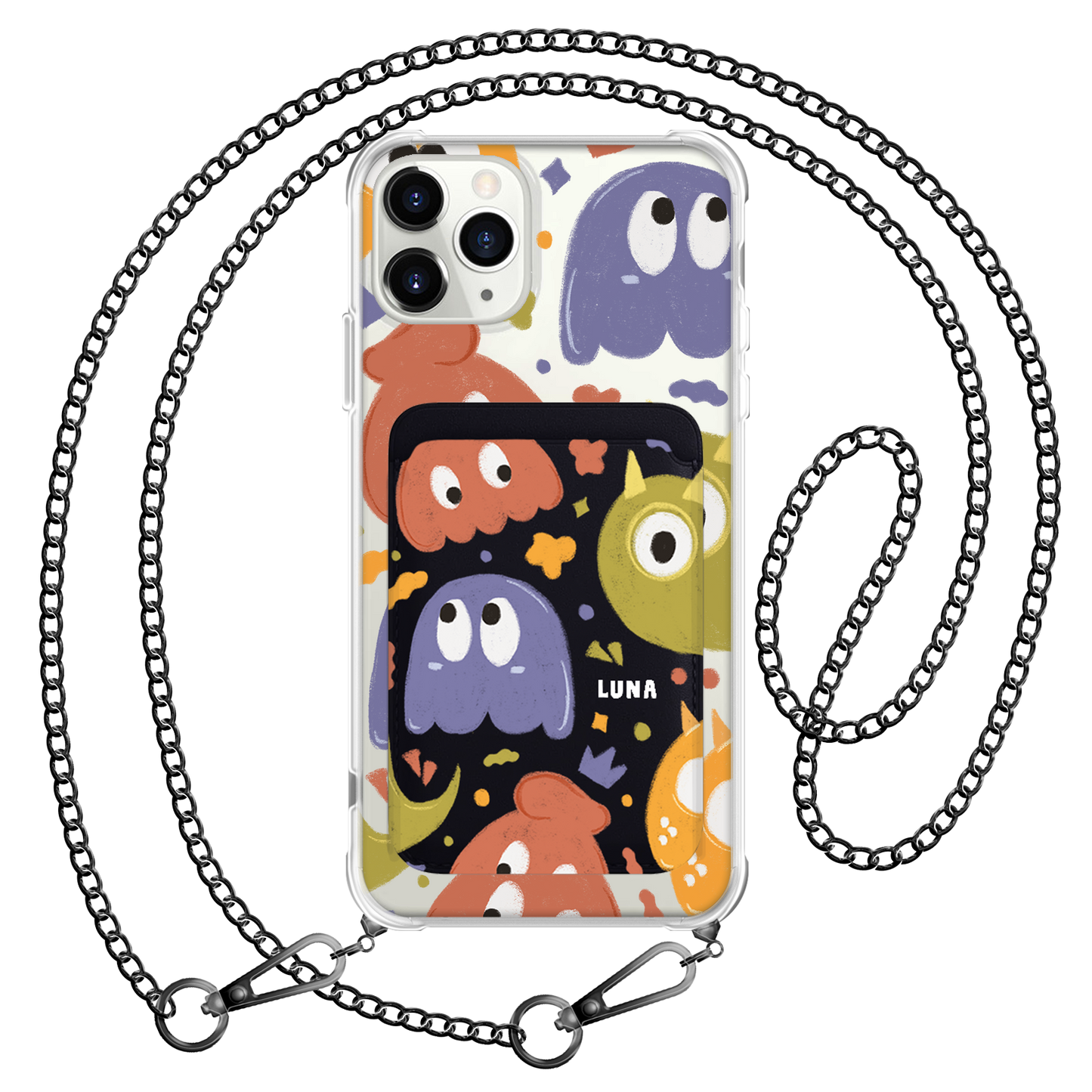 iPhone Magnetic Wallet Case - Cute Monster 1.0