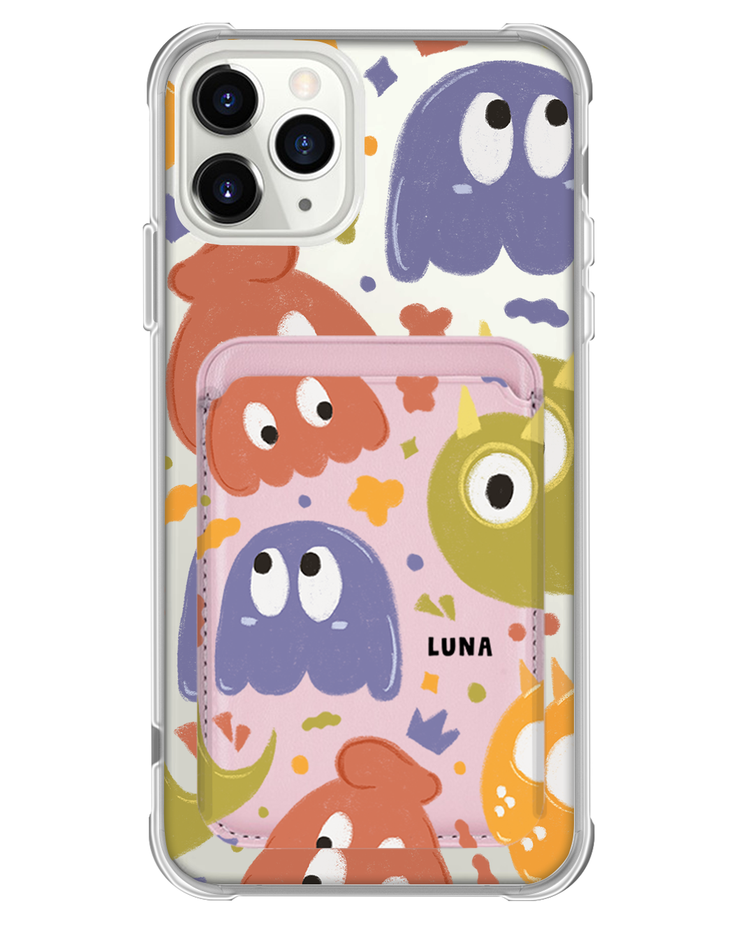 iPhone Magnetic Wallet Case - Cute Monster 1.0