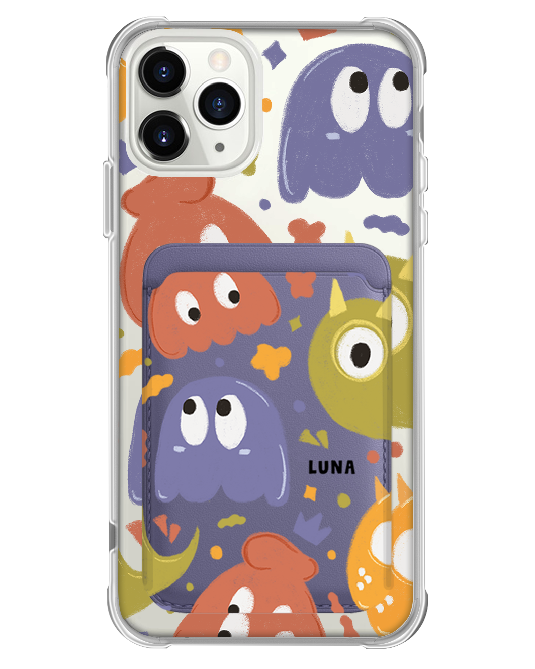 iPhone Magnetic Wallet Case - Cute Monster 1.0