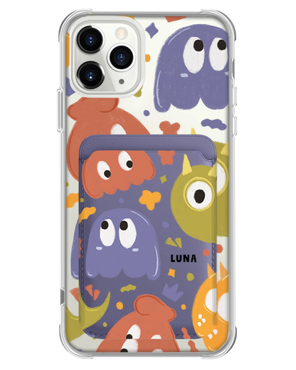 iPhone Magnetic Wallet Case - Cute Monster 1.0