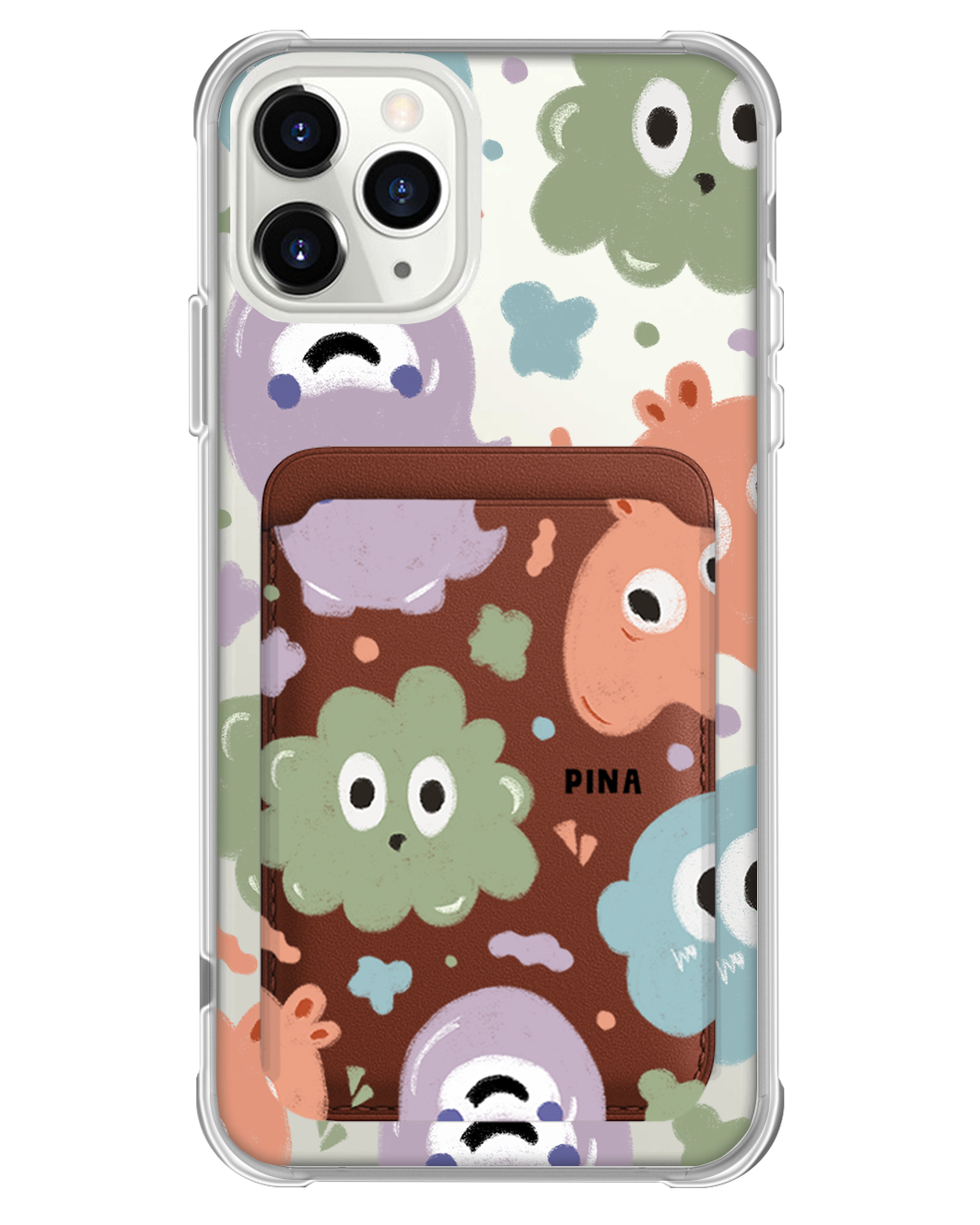 iPhone Magnetic Wallet Case - Cute Monster 2.0