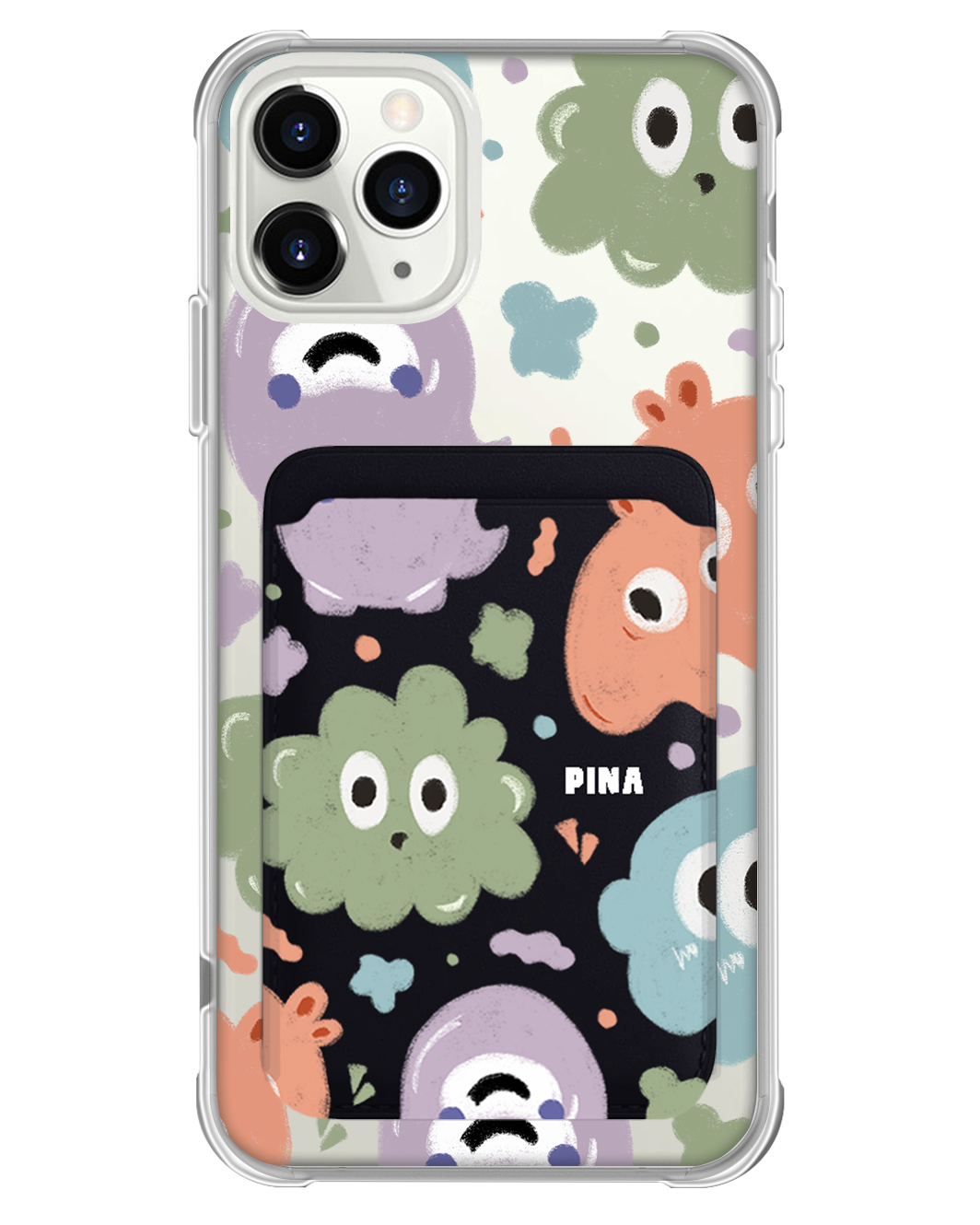 iPhone Magnetic Wallet Case - Cute Monster 2.0