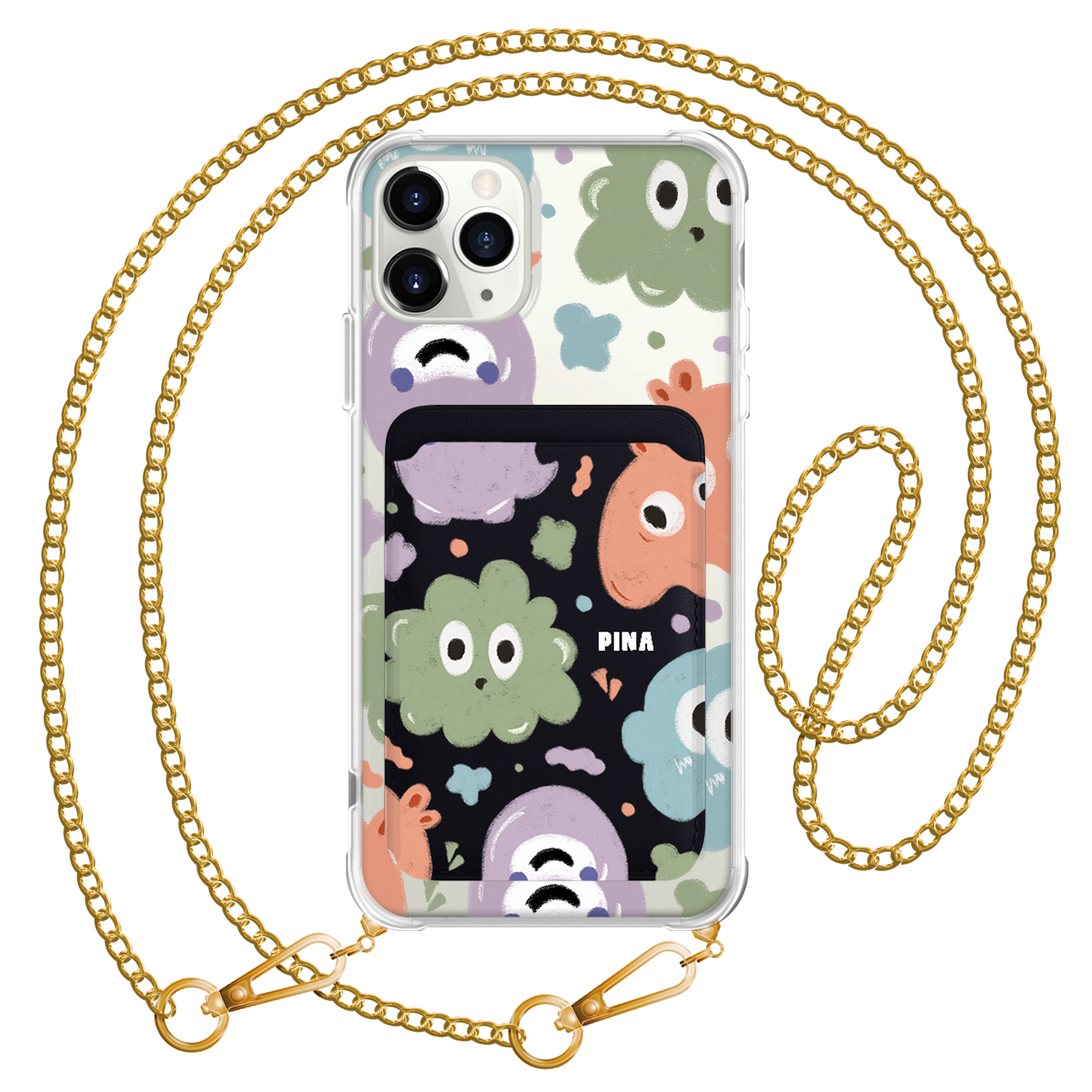 iPhone Magnetic Wallet Case - Cute Monster 2.0