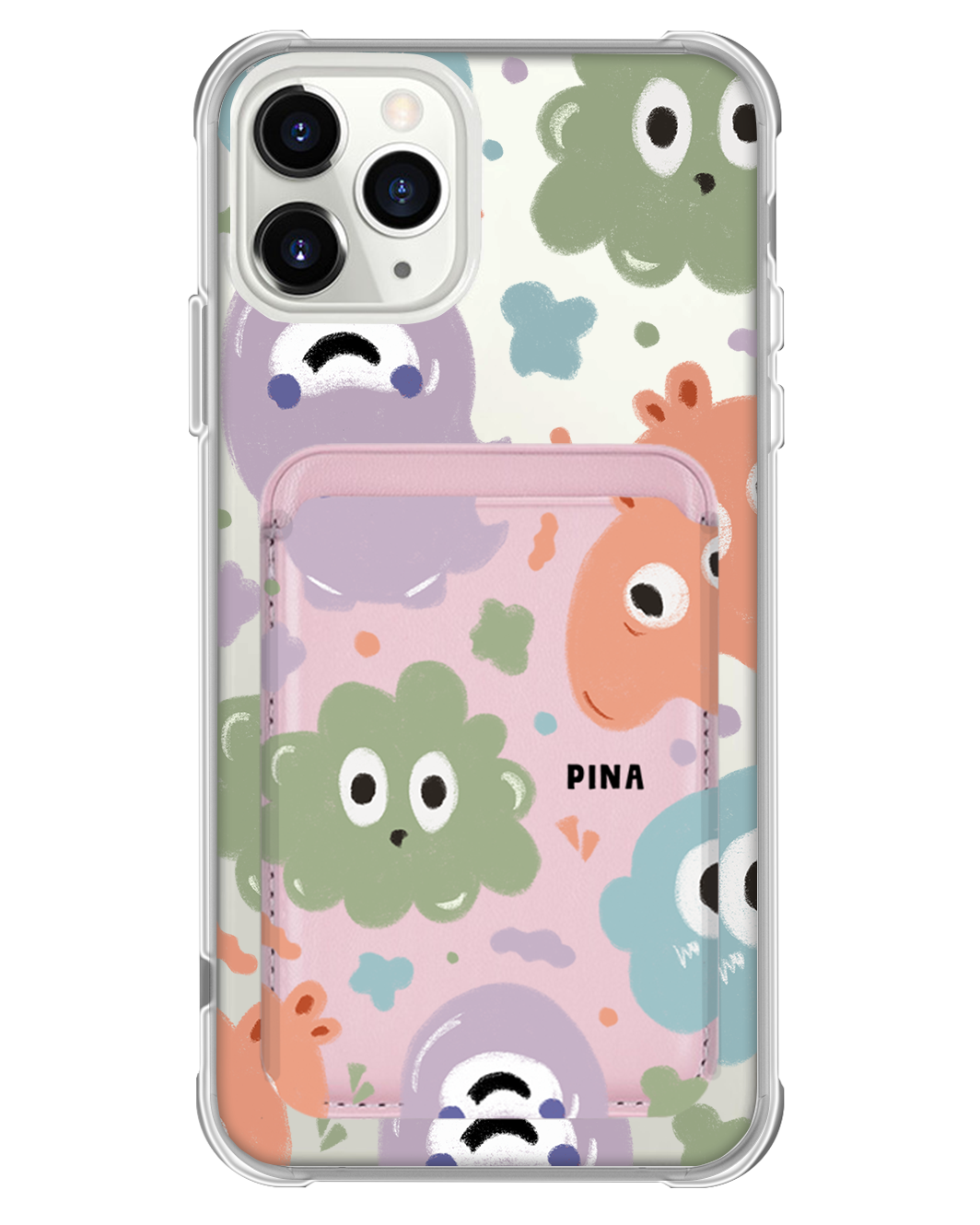 iPhone Magnetic Wallet Case - Cute Monster 2.0