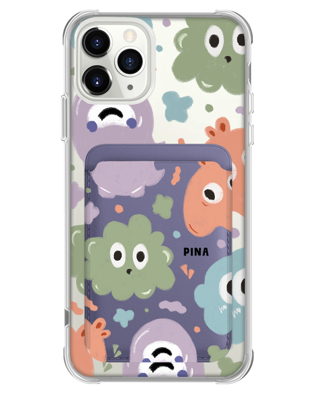 iPhone Magnetic Wallet Case - Cute Monster 2.0