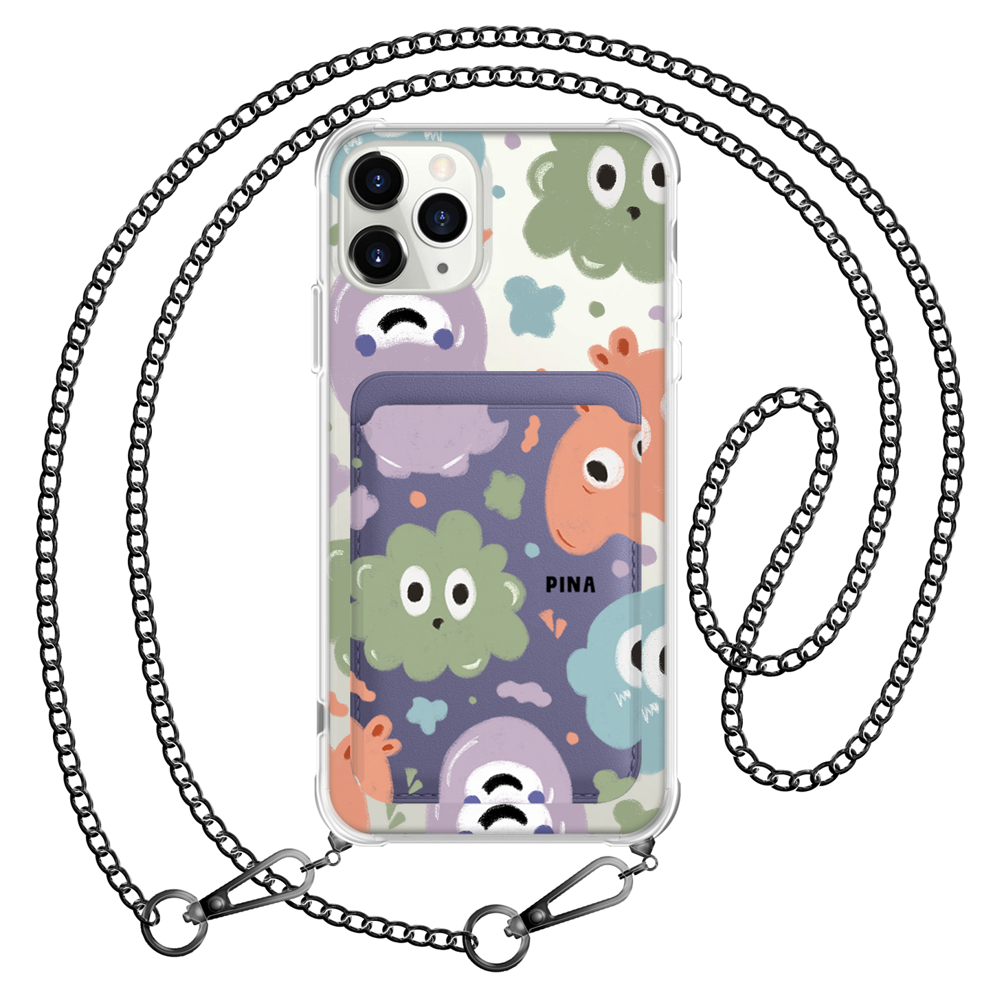 iPhone Magnetic Wallet Case - Cute Monster 2.0