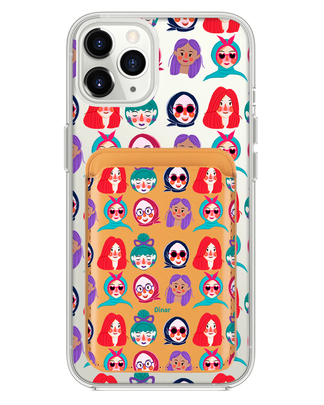 iPhone Magnetic Wallet Case - Cute Sweety Faces