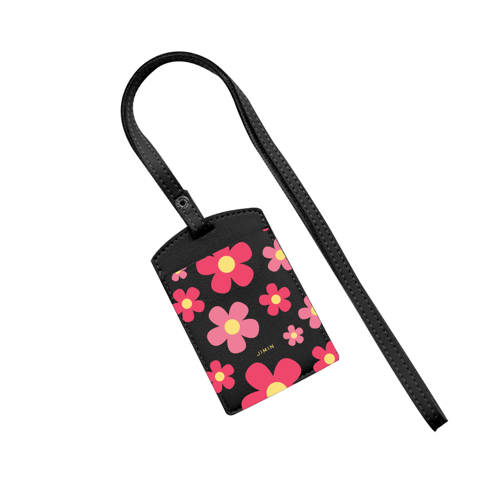 Vegan Leather Lanyard - Daisy Blush