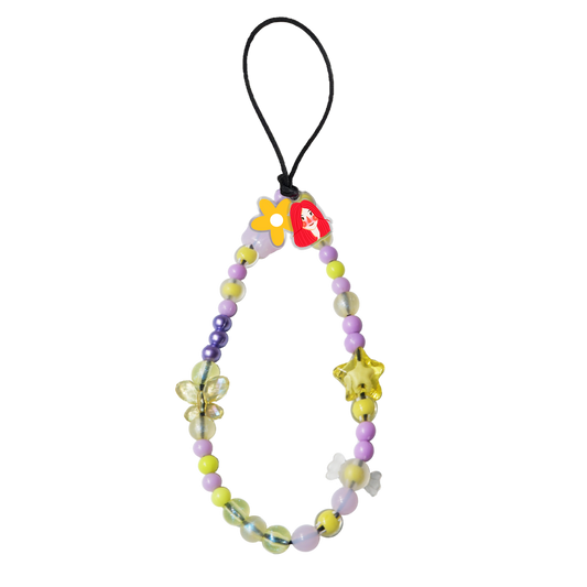 Beaded Strap with Acrylic Charm - Daisy Faces 2.0