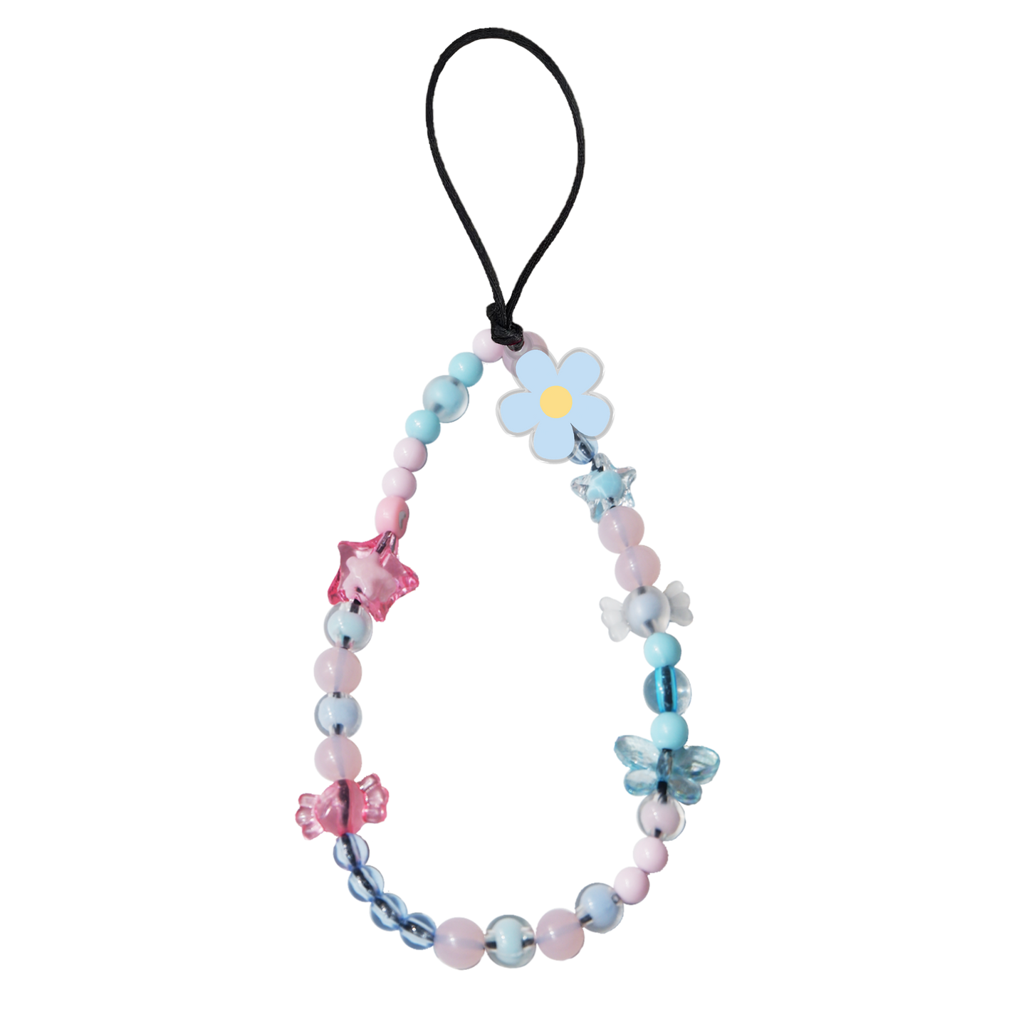 Beaded Strap with Acrylic Charm - Daisy Fresh