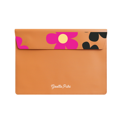 Vegan Leather Sleeve - Daisy Hot Pink