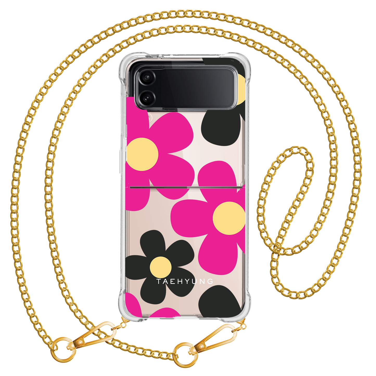 Android Flip / Fold Case - Daisy Hot Pink