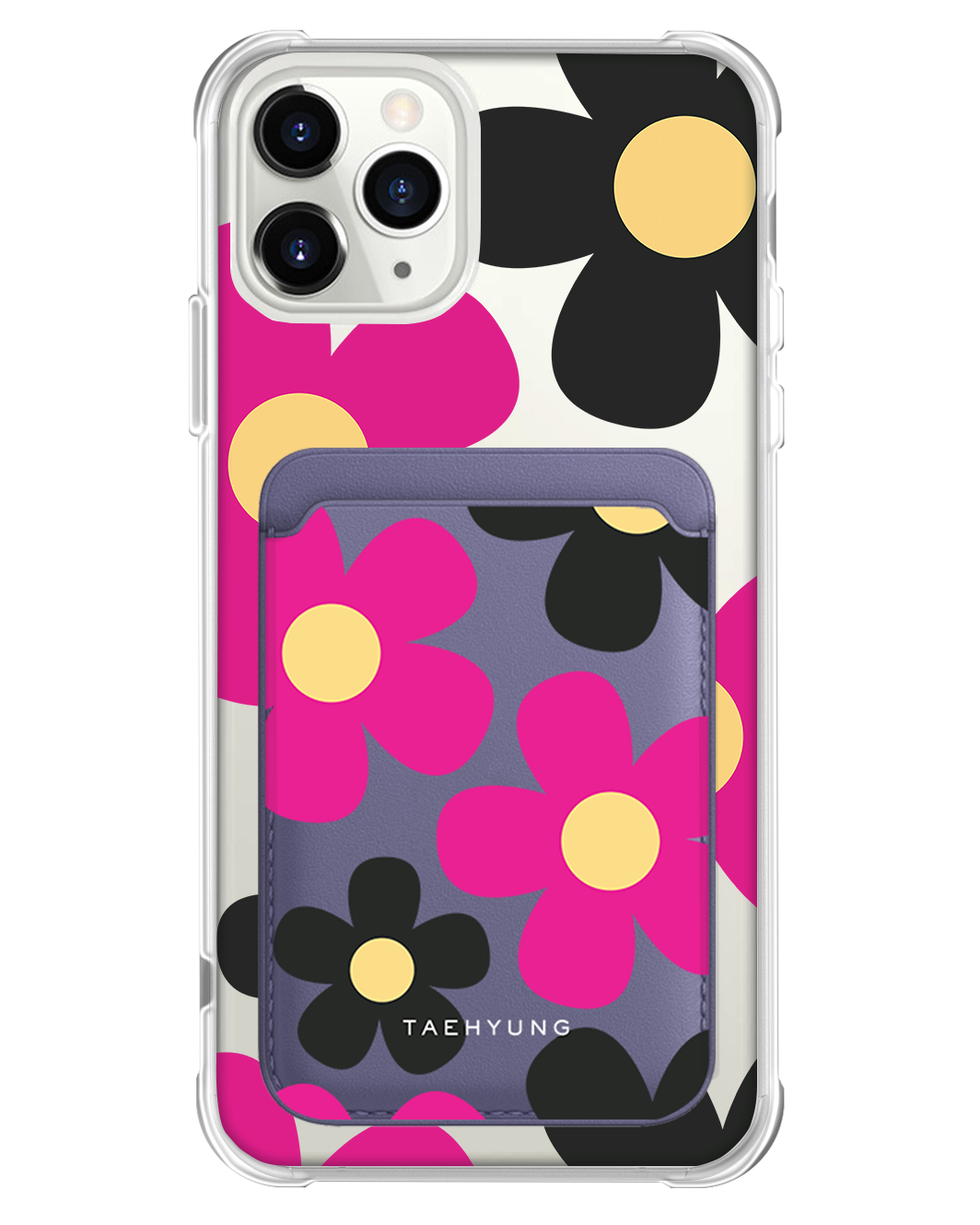 iPhone Magnetic Wallet Case - Daisy Hot Pink