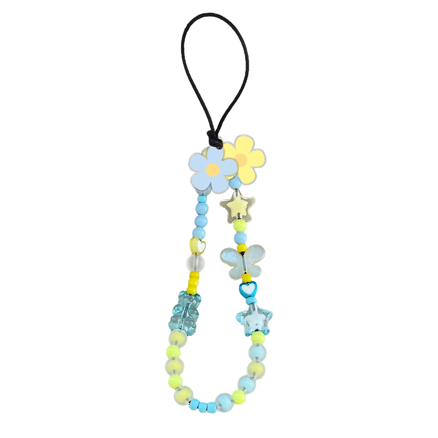 Beaded Strap with Acrylic Charm - Daisy Love