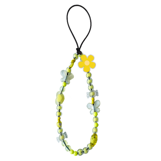 Beaded Strap with Acrylic Charm - Daisy Sunshine