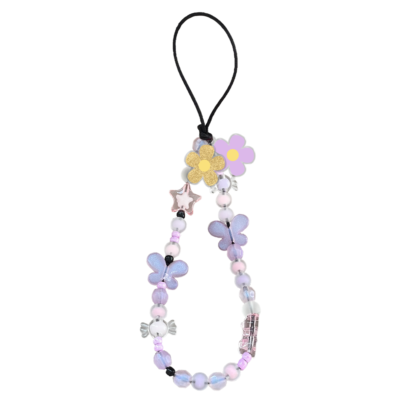 Beaded Strap with Acrylic Charm - Daisy Twinkle