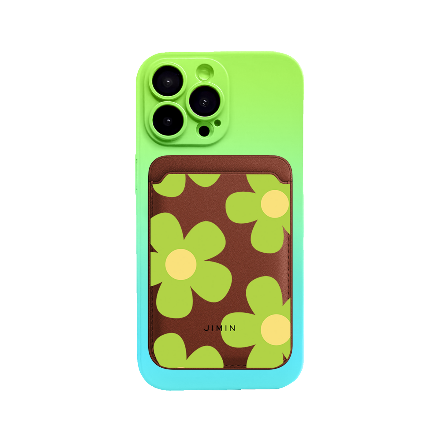 iPhone Magnetic Wallet Silicone Case - Daisy Bloom